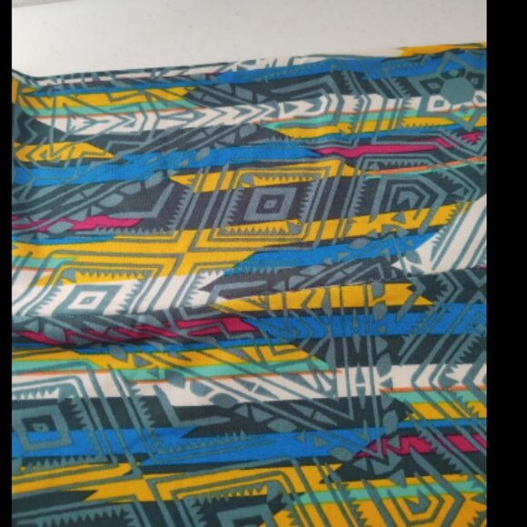 LulaRoe Skirt Azure size XL Blue/Yellow (V1) - Picture 3 of 4